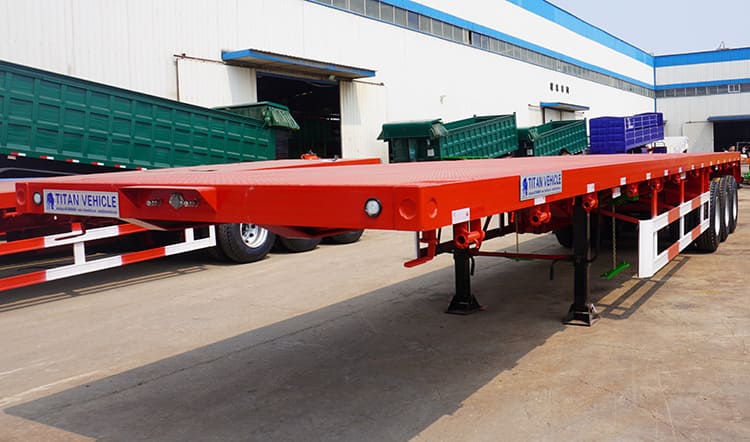 40 Feet 3/ Tri Axle Flatbed Tractor Trailer with Air Suspension for Sale in Kenya
