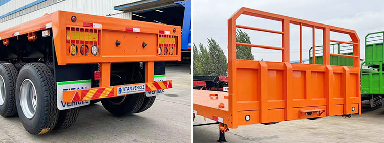 4 Axle 40Ft Flatbed Container Trailer with Front Board for Sale in Ghana