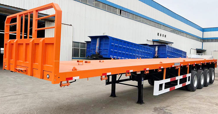 4 Axle 40Ft Flatbed Container Trailer with Front Board for Sale in Ghana