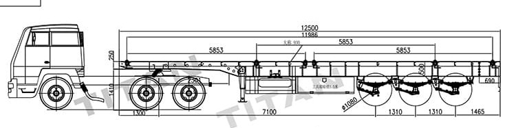 40Ft Triple Axle Flatbed Truck Trailer for Sale in Philippines