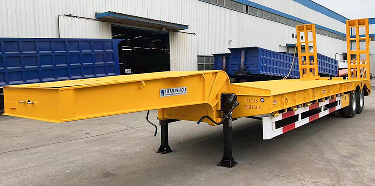 2 Axle Low Bed Truck Trailer for Sale | 60 Ton Semi Low Bed Trailer for Sale in Ghana
