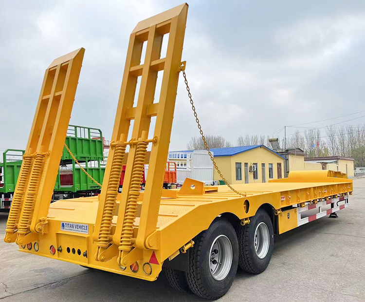 2 Axle Low Bed Truck Trailer for Sale | 60 Ton Semi Low Bed Trailer for Sale in Ghana