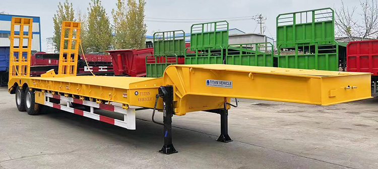 2 Axle Low Bed Truck Trailer for Sale | 60 Ton Semi Low Bed Trailer for Sale in Ghana