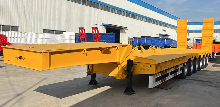 6 Axle Low Bed Tractor Trailer | 50 Ton Low Bed Trailer Manufacturers in Senegal