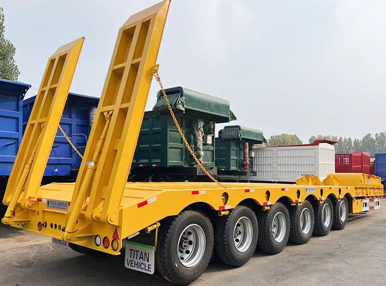6 Axle Low Bed Tractor Trailer | 50 Ton Low Bed Trailer Manufacturers in Senegal