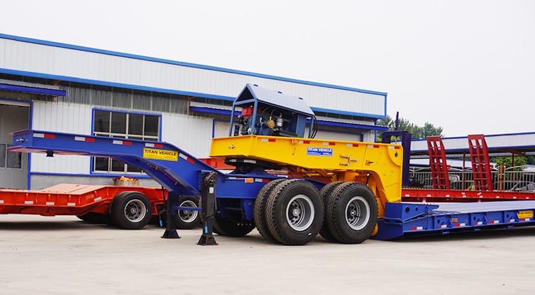 3 Line 6 Axle Gooseneck Detachable Lowboy Trailer with Dolly for Sale in Suriname