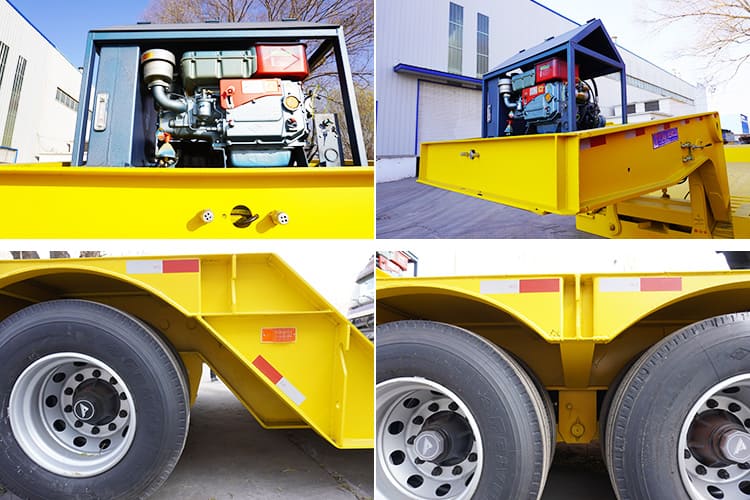 80 Ton Tri Axle Hydraulic Detachable Gooseneck Trailer for Sale in Panama
