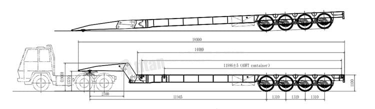 100 Ton Folding Neck Trailer | Folding Neck Lowboy Trailers for Sale Near Me in Kenya