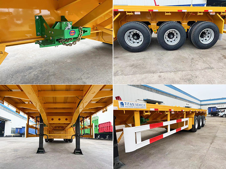 40 Foot Tri Axle Flat Deck Trailer for Sale Near Me in Tanzania