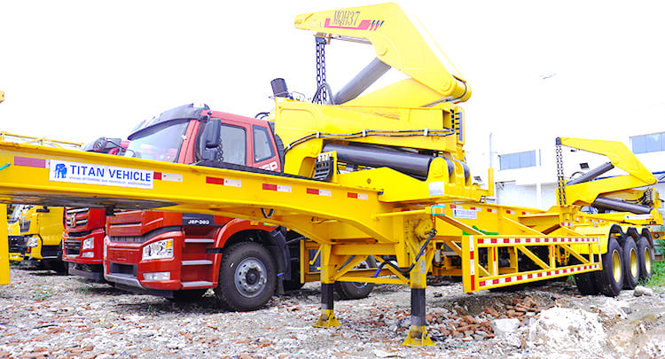 40Ft Used Self Loading Container Trailer for Sale | 37 Ton Container Trailer with Crane Price in Nigeria