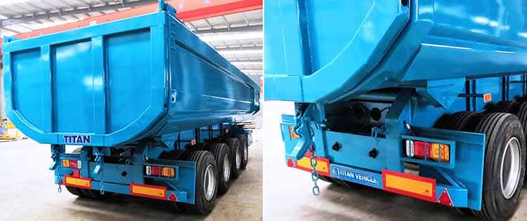 60 Ton 4 Axle Semi End Dump Trailers for Sale Near Me in Liberia