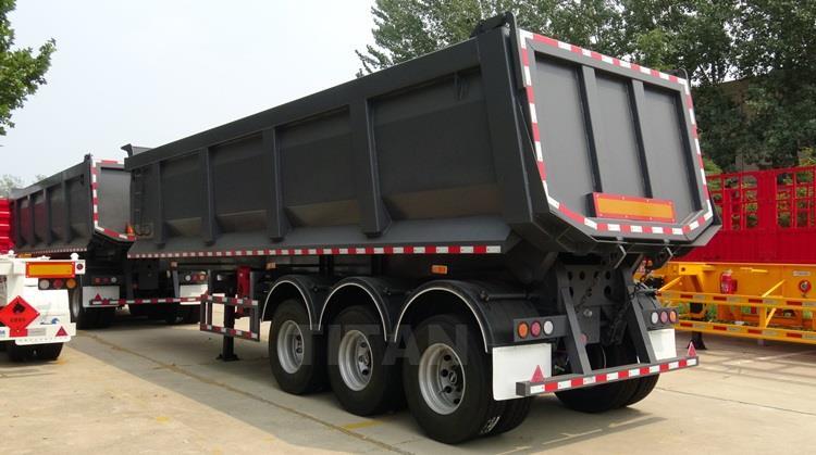 Tri Axle Semi End Dump Trailers for Sale | Rear Dump Trailer Price in Senegal