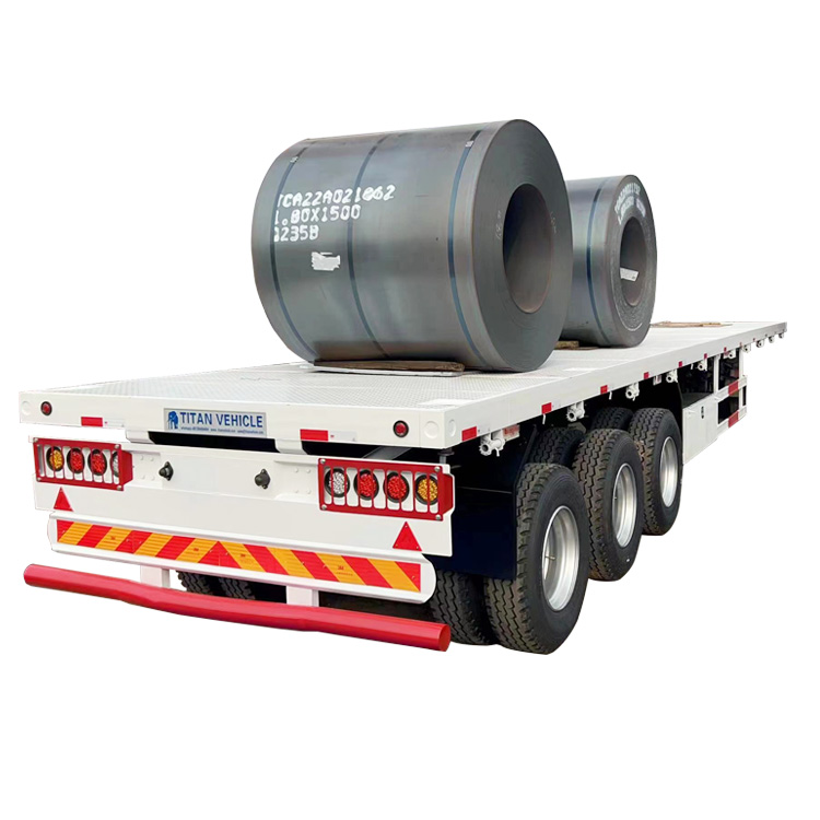 12 Metre Tri Axle Semi Truck Flatbed Trailer 