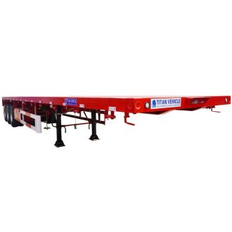 Tri Axle Flatbed Tractor Trailer with Air Suspension