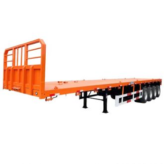 4 Axle 40Ft Flatbed Container Trailer with Front Board