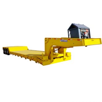80 Ton Tri Axle Hydraulic Detachable Gooseneck Trailer